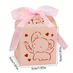 10pcs Elephant Hollow Candy Box for Events & Parties