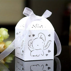 10pcs Elephant Hollow Candy Box for Events & Parties