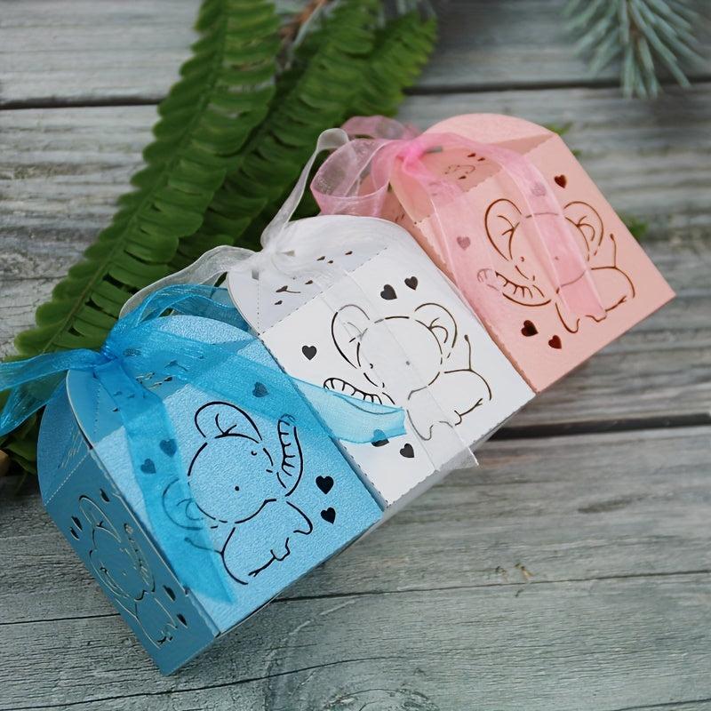 10pcs Elephant Hollow Candy Box for Events & Parties