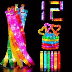 Glow Sticks Fidget Pop Tubes Light Up Party Supplies Sensory Toys