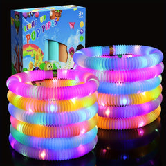 Glow Sticks Fidget Pop Tubes Light Up Party Supplies Sensory Toys