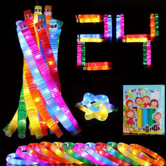 Glow Sticks Fidget Pop Tubes Light Up Party Supplies Sensory Toys