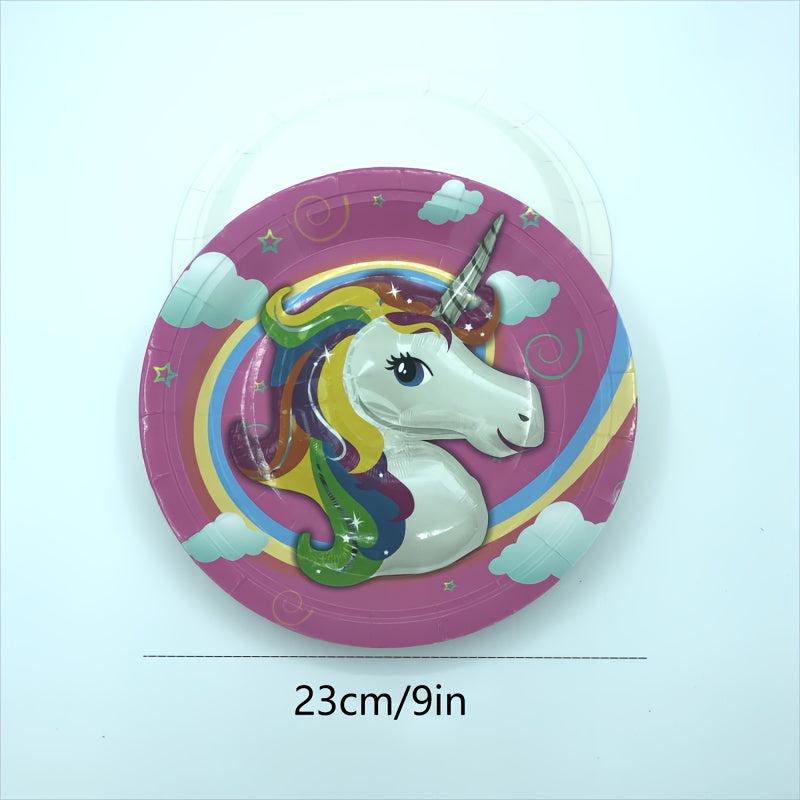 Unicorn Birthday Party Set Disposable Tableware Supplies
