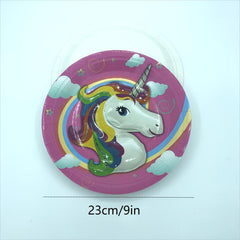 Unicorn Birthday Party Set Disposable Tableware Supplies