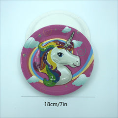 Unicorn Birthday Party Set Disposable Tableware Supplies