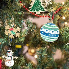 Christmas Ornament Kit DIY Golden Ribbon Silver Bell Bow Set