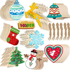 Christmas Ornament Kit DIY Golden Ribbon Silver Bell Bow Set