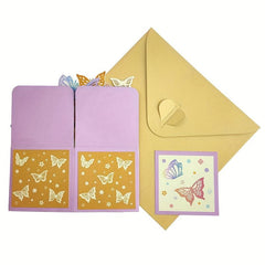 1pc Hollow Butterfly 3D Greeting Card Birthday Gift Card