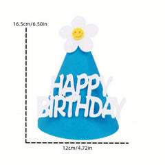 Cartoon Felt Birthday Party Hats - Decorative Party Supplies
