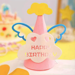 Cartoon Felt Birthday Party Hats - Decorative Party Supplies