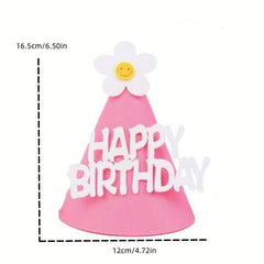 Cartoon Felt Birthday Party Hats - Decorative Party Supplies