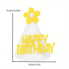 Cartoon Felt Birthday Party Hats - Decorative Party Supplies