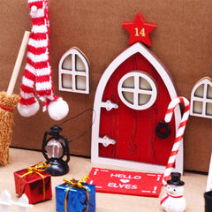 42pcs Luminous Gnome Door Set Snowman Fairy Decoration Tabletop