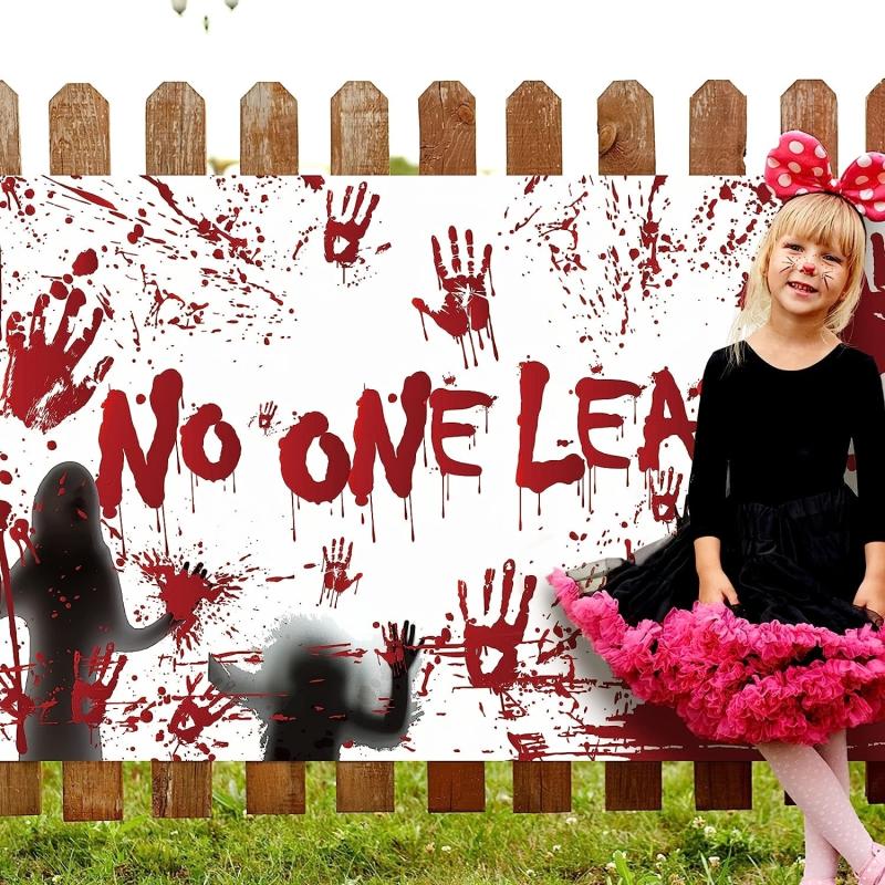 Halloween Garage Door Banner Cover Bloody Backdrop