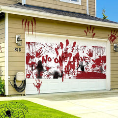 Halloween Garage Door Banner Cover Bloody Backdrop