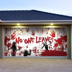 Halloween Garage Door Banner Cover Bloody Backdrop