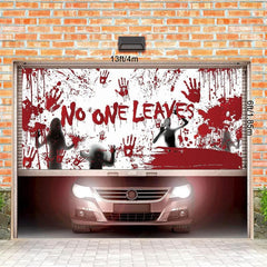 Halloween Garage Door Banner Cover Bloody Backdrop