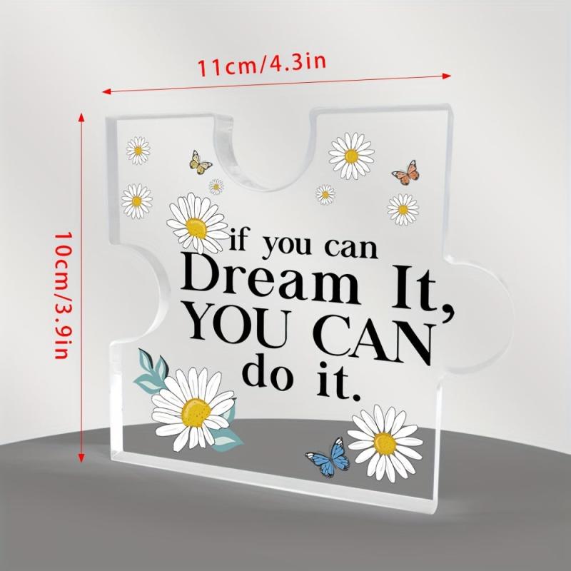 Acrylic Puzzle Plaque Thank You Desk Decorations