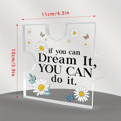 Acrylic Puzzle Plaque Thank You Desk Decorations