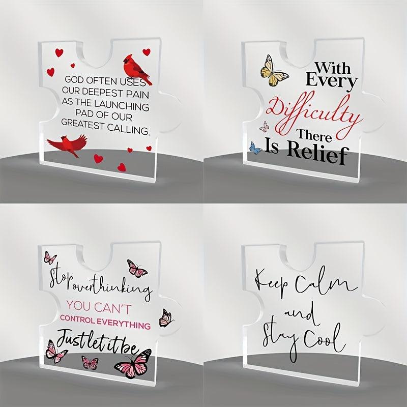 Acrylic Puzzle Plaque Thank You Desk Decorations