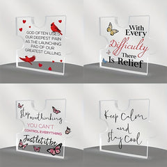 Acrylic Puzzle Plaque Thank You Desk Decorations