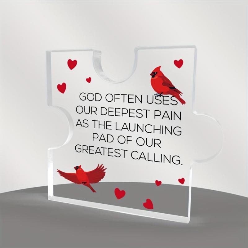 Acrylic Puzzle Plaque Thank You Desk Decorations
