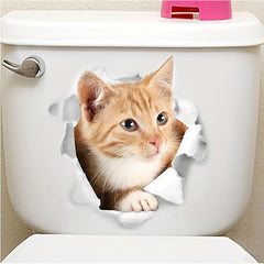 3D Cat Wall Decals Add Feline Fun Bedroom Fridge Car