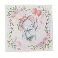 20pcs Elephant Themed Party Set with Dinnerware for 20 Guests