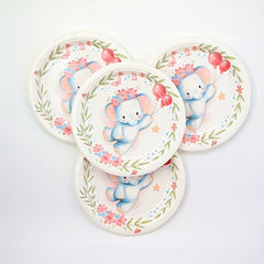 20pcs Elephant Themed Party Set with Dinnerware for 20 Guests