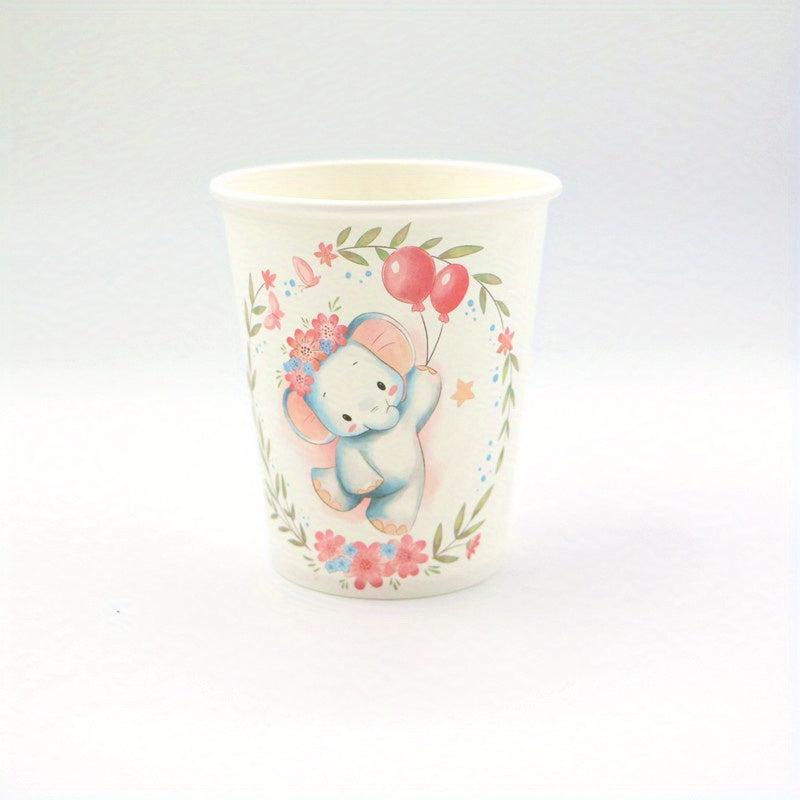 20pcs Elephant Themed Party Set with Dinnerware for 20 Guests