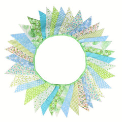 10m Cotton Fabric Triangle Flag Party Decor Room Wall Decor