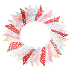 10m Cotton Fabric Triangle Flag Party Decor Room Wall Decor