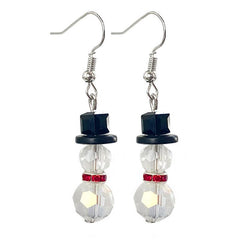 Christmas Dangle Stud Earrings Snowman Set For Women And Girls