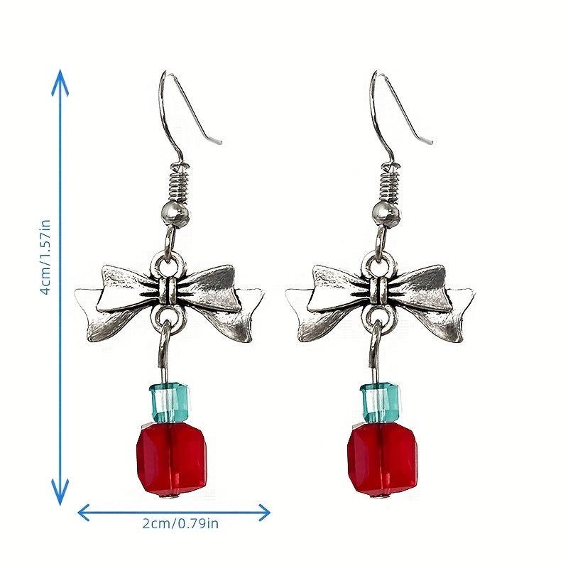 Christmas Dangle Stud Earrings Snowman Set For Women And Girls