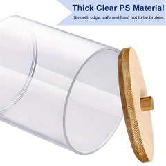 Clear Plastic Apothecary Jar Set Bathroom Canister