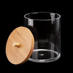 Clear Plastic Apothecary Jar Set Bathroom Canister