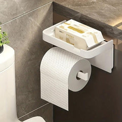Wall Mounted Toilet Roll Holder with Mobile Phone Shelf