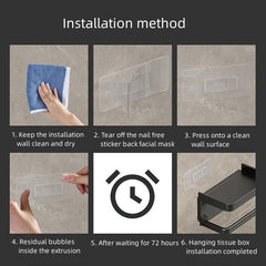 Wall Mounted Toilet Roll Holder with Mobile Phone Shelf
