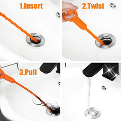 Clogged Snake Cleaner Remover Drain Plumbing Hair Catcher