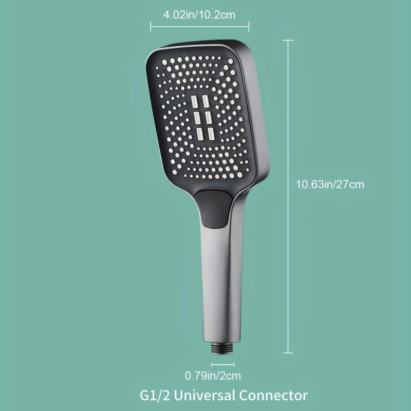 Pressurized Handheld Shower Head Square for Bathroom