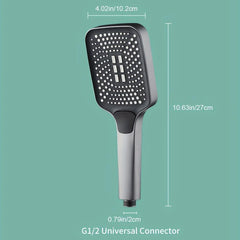 Pressurized Handheld Shower Head Square for Bathroom