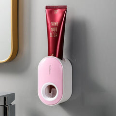 Automatic Toothpaste Squeezer & Toothbrush Holder Wall Mounted