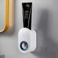 Automatic Toothpaste Squeezer & Toothbrush Holder Wall Mounted