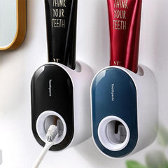 Automatic Toothpaste Squeezer & Toothbrush Holder Wall Mounted