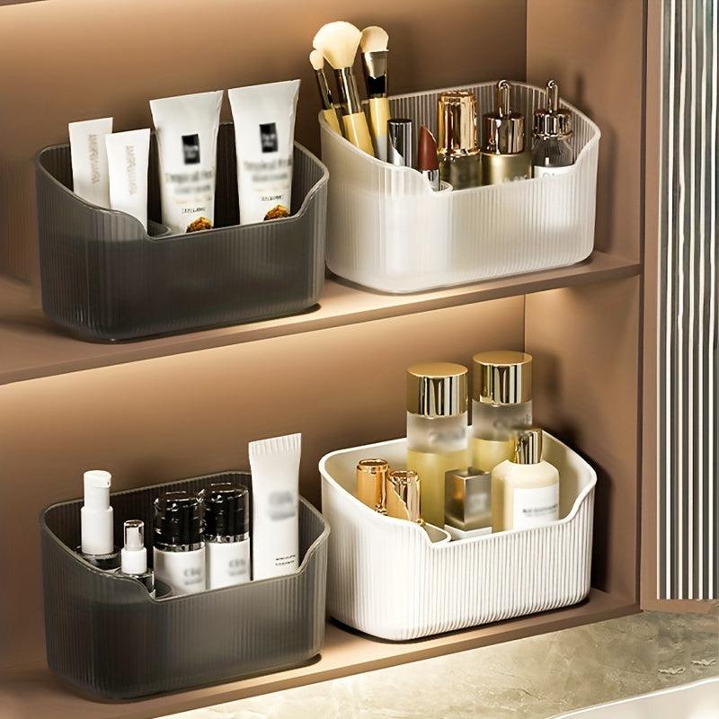 Plastic Cosmetic Storage Box for Bathroom Vanity and Skin Care Products
