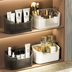 Plastic Cosmetic Storage Box for Bathroom Vanity and Skin Care Products