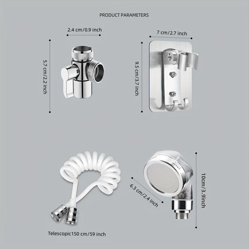 Adjustable Handheld Shower Sprayer with Holder and ON OFF Switch
