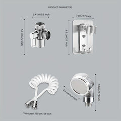 Adjustable Handheld Shower Sprayer with Holder and ON OFF Switch