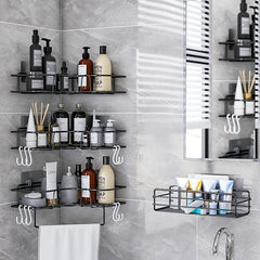 1pc Triangle Shelf Bathroom Corner Shelf Shower Shelf Bedroom Shelf
