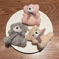 Cute Teddy Bear Plush Toy for Keys and Bags